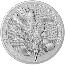 Дубовый лист - GERMANIA MINT, 2019, серебро 1 oz