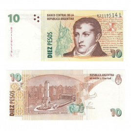 Аргентина 10 песо 2003 год