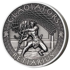 Гладиаторы. Ретиарий (2 oz) - Соломоновы острова, 5 долларов, 2017 год