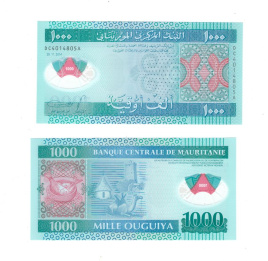 Мавритания 1000 угий 2014 год (полимер)