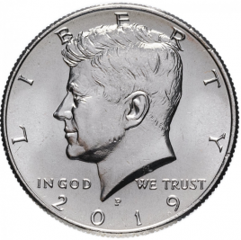 Джон Кеннеди 50 центов (полдоллара) США 2019 год 