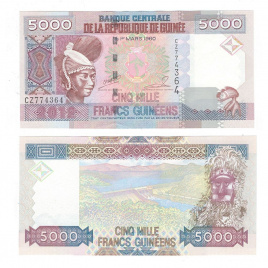 Гвинея 5000 франков 2012 год