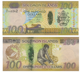 Соломоновы острова 100 долларов 2015 год