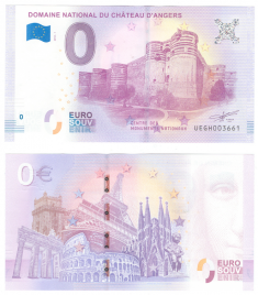 0 евро (euro) сувенирные - Анжерский замок, 2018 год