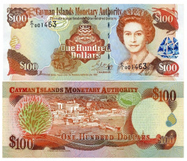 Каймановы острова 100 долларов 1998 год 
