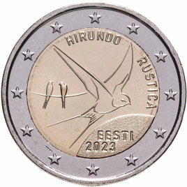2 евро Эстония 2023 - Деревенская ласточка