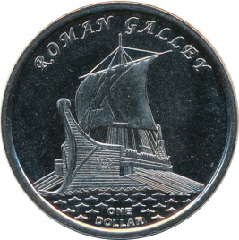 Корабль Roman Galley - Острова Гилберта 1 доллар 2019