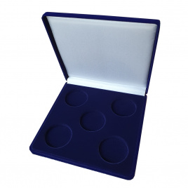 Коробка на 5 монет в капсулах (диаметр 44 мм) квадратная