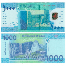 Судан 1000 фунтов 2019 год