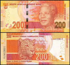 ЮАР, 200 рандов, 2012 год, (Нельсон Мандела)