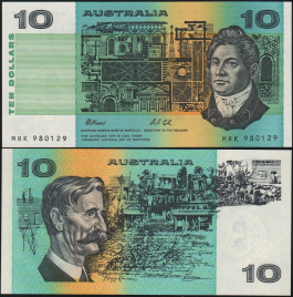 Австралия 10 долларов 1985 год