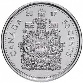 Королевский герб - 50 центов 2017 год, Канада
