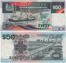 Сингапур, 50 долларов, 1987 год