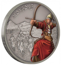 Монголы - Воины истории, 2 доллара, о. Ниуэ