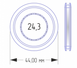Капсула для монет диаметром 24 мм