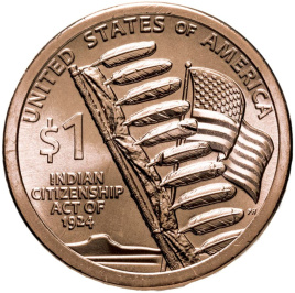 Закон о гражданстве индейцев - 1 доллар из серии Сакагавея (Индианка) США