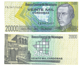 Никарагуа 20000 кордоба 1989 год