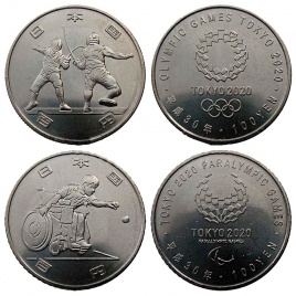 Олимпийские/Паралимпийские игры Токио 2020 - Япония 100 йен