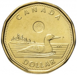 Олимпийские игры 2004, утка (Lucky Loonie) - 1 доллар 2004 год, Канада