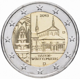 Замок Баден Вюртенберг - 2 евро, Германия, 2013 год