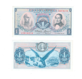 Колумбия 1 песо 1959-1977 гг
