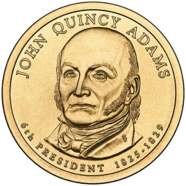 №6 Джон Куинси Адамс 1 доллар США 2008 год