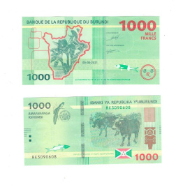 Бурунди 1000 франков 2021 год