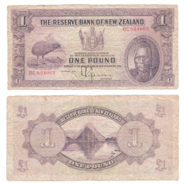Новая Зеландия 1 фунт 1934 год (F)