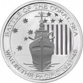 Битва в Коралловом море - Австралия, 50 центов, 2014 год