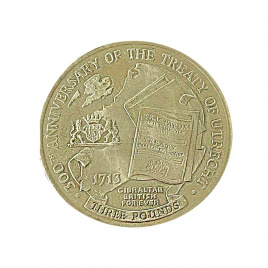 300-летие Утрехтского договора - Гибралтар - 3 фунта - 2013 год