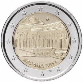 Альгамбра, Хенералифе и Альбасин , Всемирное наследие ЮНЕСКО: - 2 евро, Испания, 2011 год