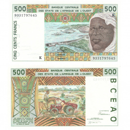 Западная Африка (ЦАР) 500 франков 1993 год