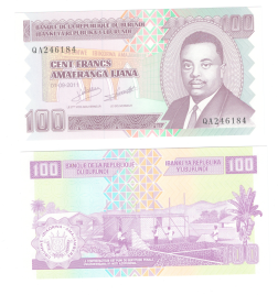Бурунди 100 франков 2011 год