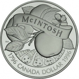 Яблоко (McINTOSH), 1 доллар, Канада, 1996 год