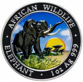 Слон - Дикая жизнь Африки, 100 шиллингов, Сомали