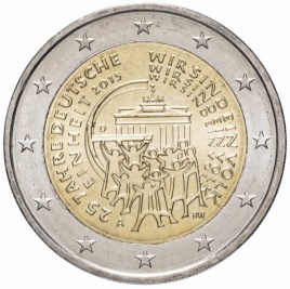 25 лет объединения Германии - 2 евро, Германия, 2015 год