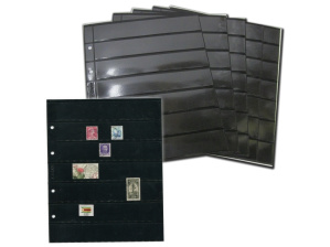 Лист для марок на 7 ячеек с двух сторон (черная основа)