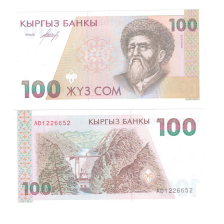 Киргизия 100 сом 1994 год (Токтогул)