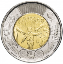 75 лет с начала Второй мировой войны - 2 доллара 2014 год, Канада