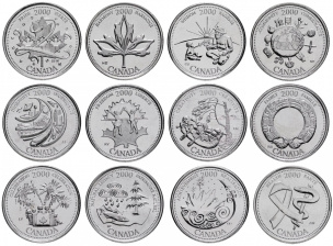 Набор из 12 монет - Миллениум, Канада, 2000 год