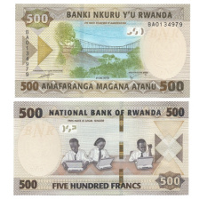 Руанда 500 франков 2019 год