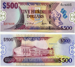 Гайана 500 долларов 2002 год