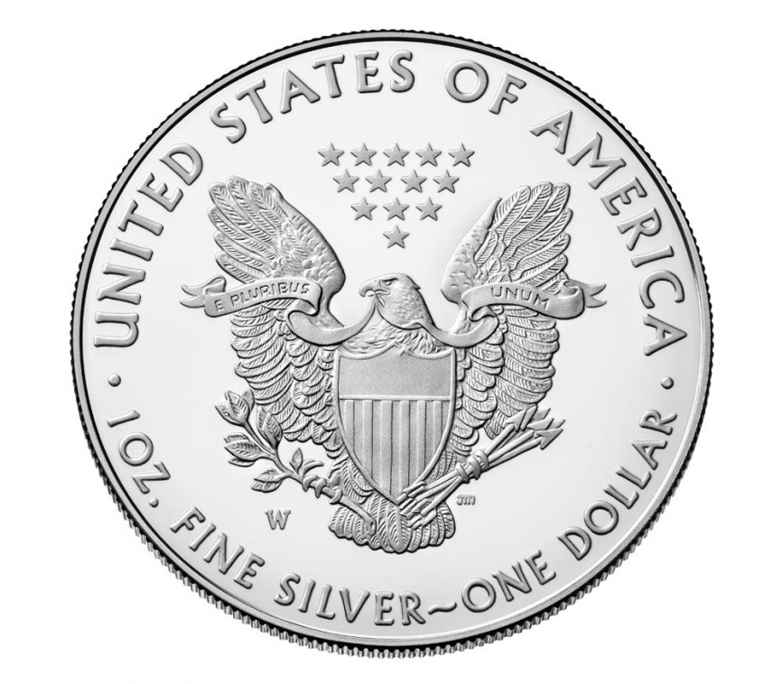Серебряный доллар - Шагающая Свобода (Американский орел) фото 2