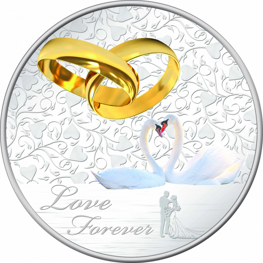 Свадебная монета "Любовь навсегда" (Love Forever) фото 1