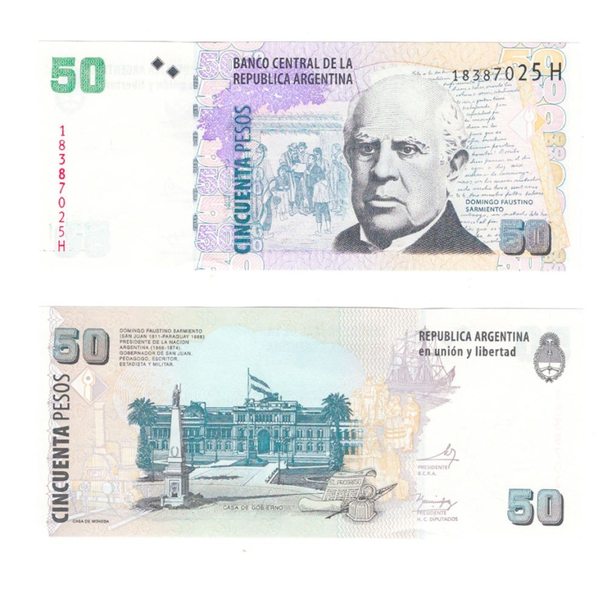 Аргентина 50 песо 2003 год фото 1