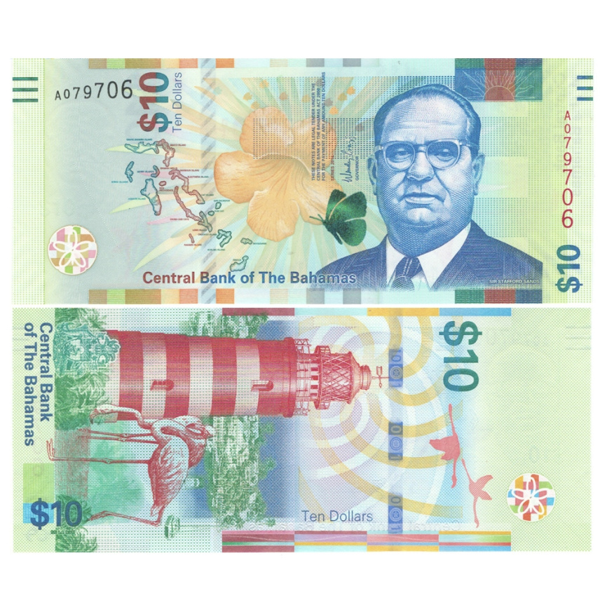 Багамские острова 10 долларов 2016 год фото 1