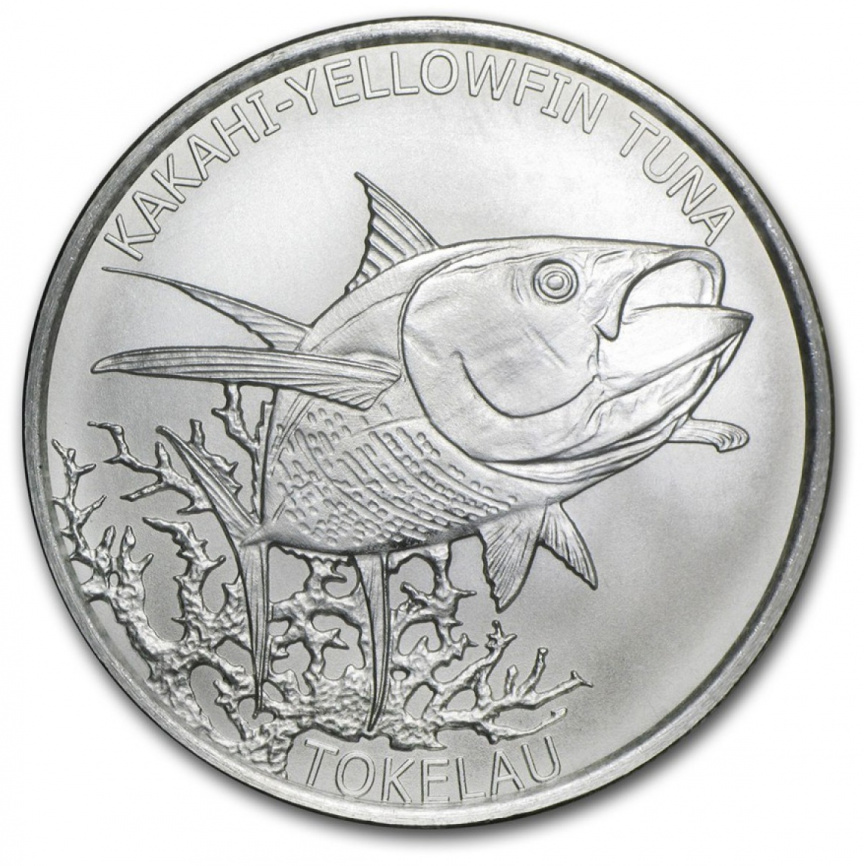 Тунец, 5 долларов, Токелау, 2014 год фото 1