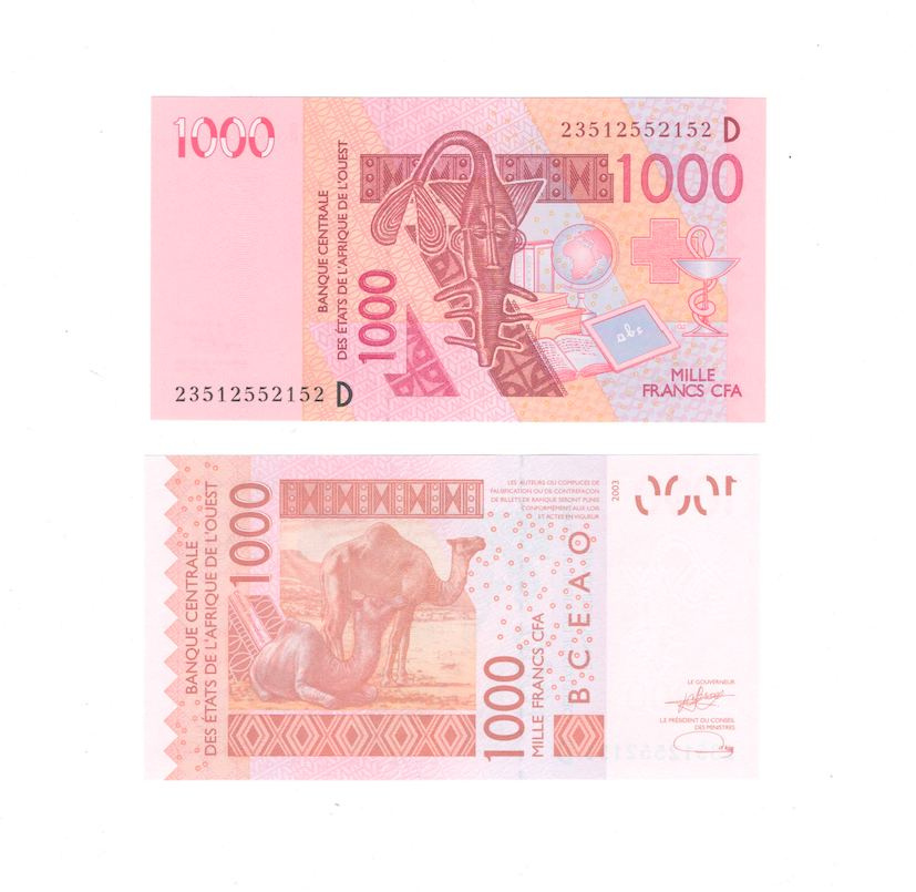 Западная Африка (Мали) 1000 франков 2003 (2023) года фото 1