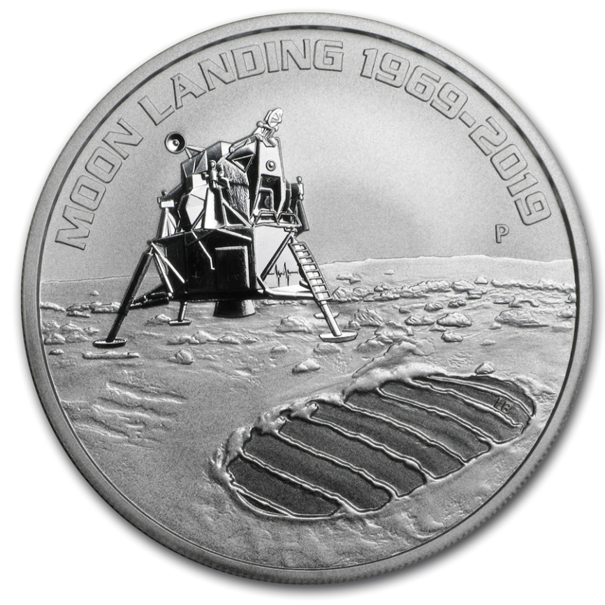 Высадка на луну, 1 доллар 2019 год, Австралия фото 1