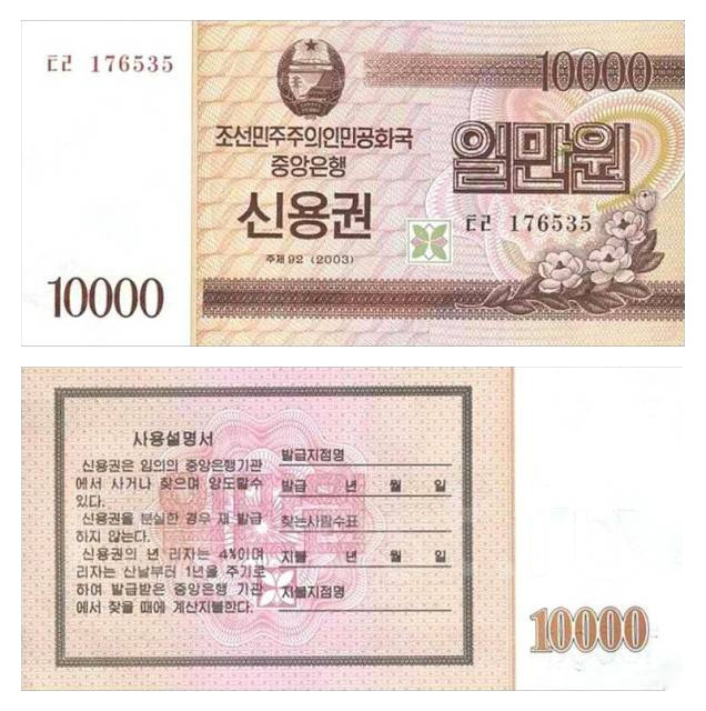 Северная Корея, 10000 вон, 2003 год фото 1